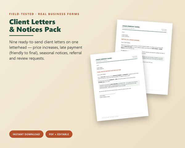 Client Letters & Notices Pack