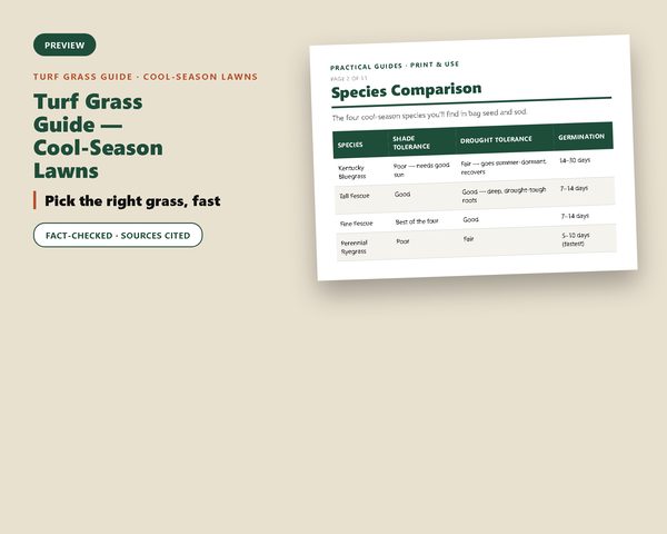 Turf Grass Guide: Cool-Season Lawns — sample page preview