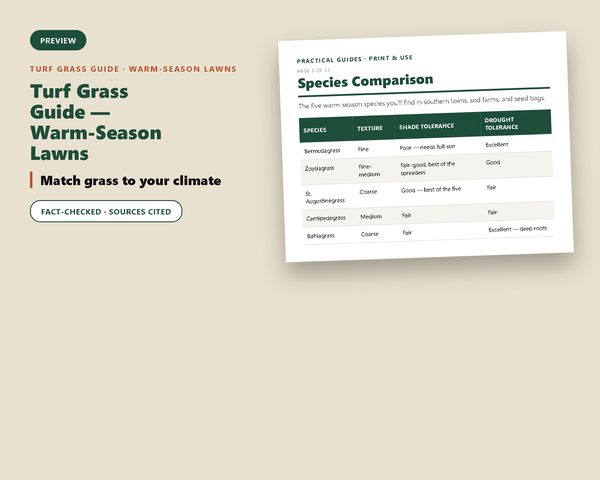 Turf Grass Guide: Warm-Season Lawns — sample page preview