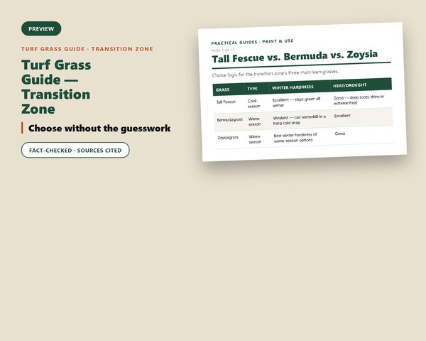Turf Grass Guide: Transition Zone — sample page preview