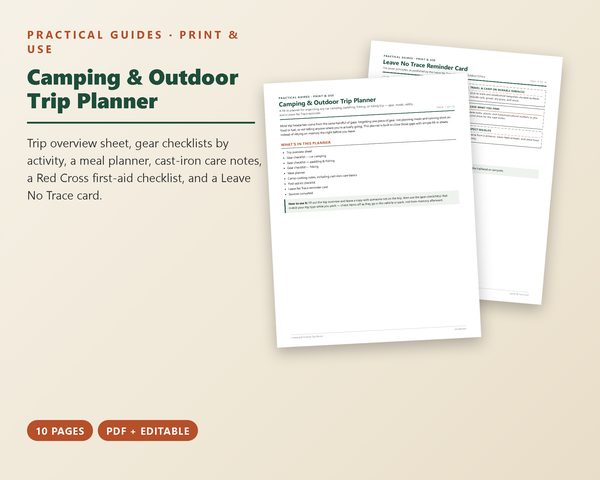 Camping & Outdoor Trip Planner