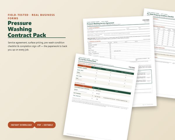 Pressure Washing Contract Pack