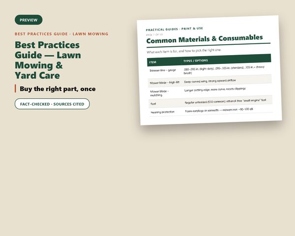 Best Practices Guide: Lawn Mowing & Yard Care — sample page preview