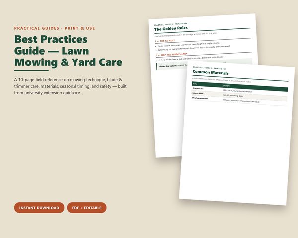 Best Practices Guide: Lawn Mowing & Yard Care