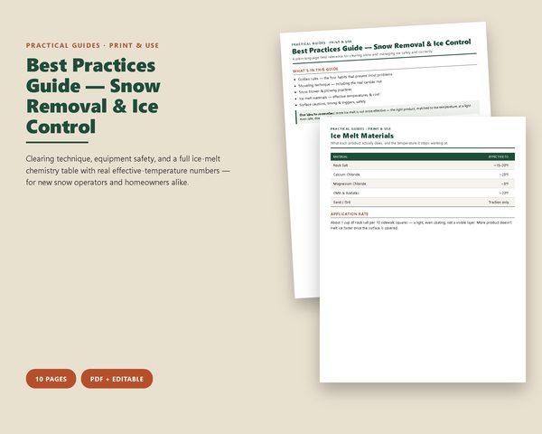 Best Practices Guide: Snow Removal & Ice Control