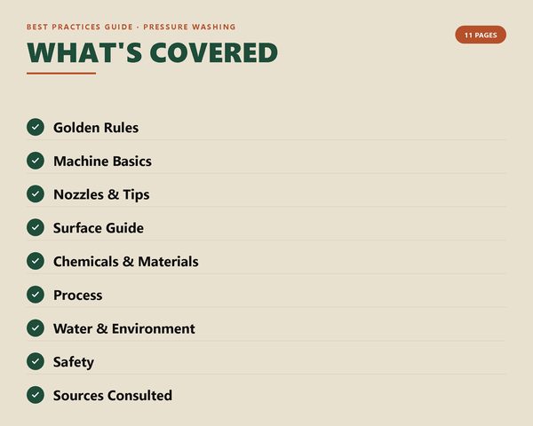 Best Practices Guide: Pressure Washing — what's inside