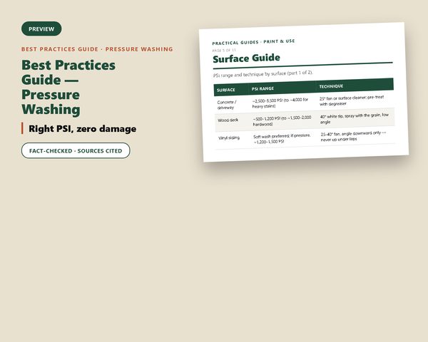 Best Practices Guide: Pressure Washing — sample page preview