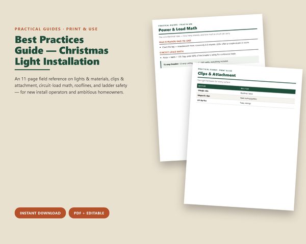 Best Practices Guide — Christmas Light Installation