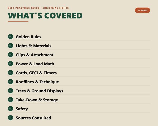 Best Practices Guide — Christmas Light Installation — what's inside