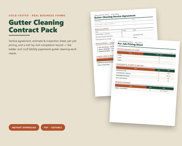 Gutter Cleaning Contract Pack