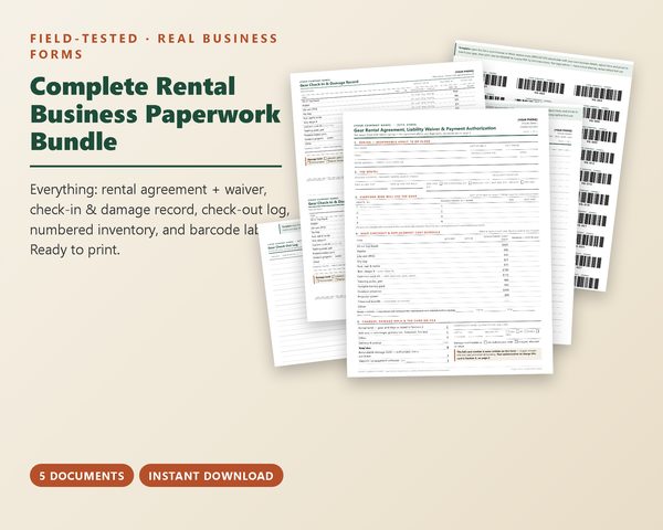 Complete Rental Paperwork Bundle