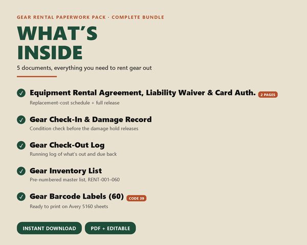 Complete Rental Paperwork Bundle — what's inside