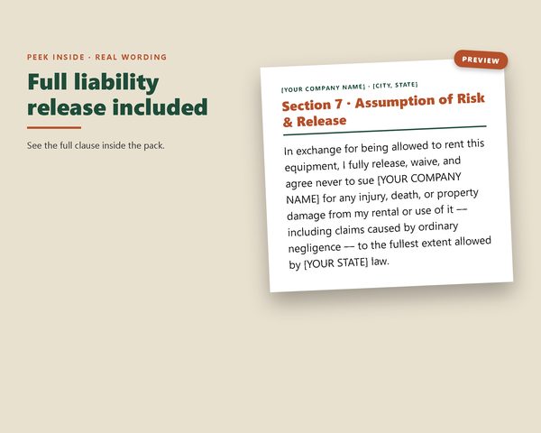 Complete Rental Paperwork Bundle — sample page preview
