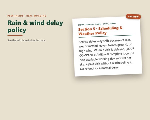 Fall Cleanup Contract Pack — sample page preview