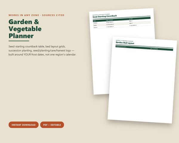 Garden & Vegetable Planner