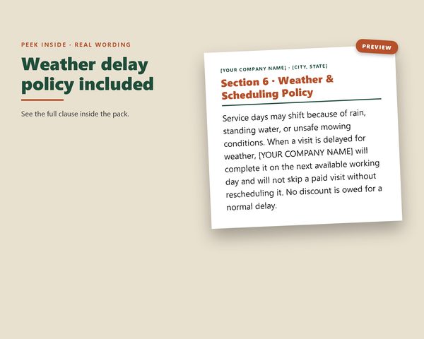 Lawn Care Client Paperwork Pack — sample page preview
