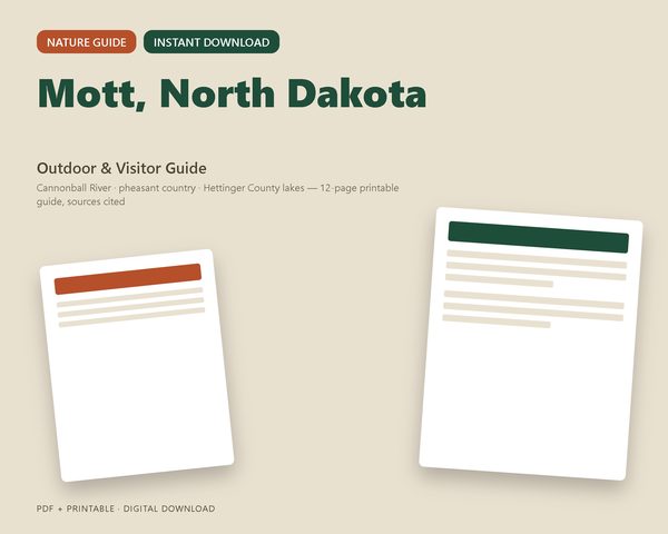 Mott, North Dakota Outdoor & Visitor Guide