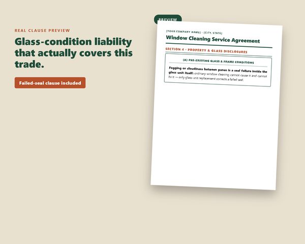 Window Cleaning Contract Pack — sample page preview