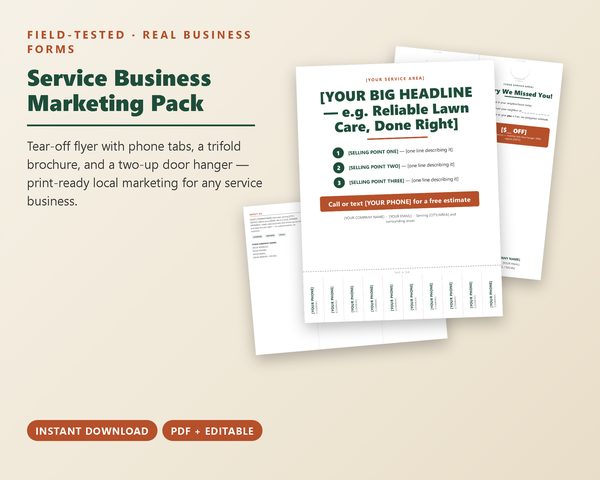 Service Business Marketing Pack