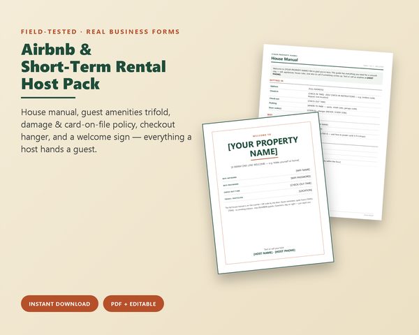 Airbnb & Short-Term Rental Host Pack