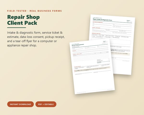 Repair Shop Client Pack
